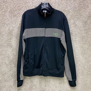 CWB Board Co. Mens Large L Houndstooth Black White Wakeboard Full Zip Jacket